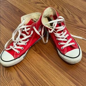 Red high top converse